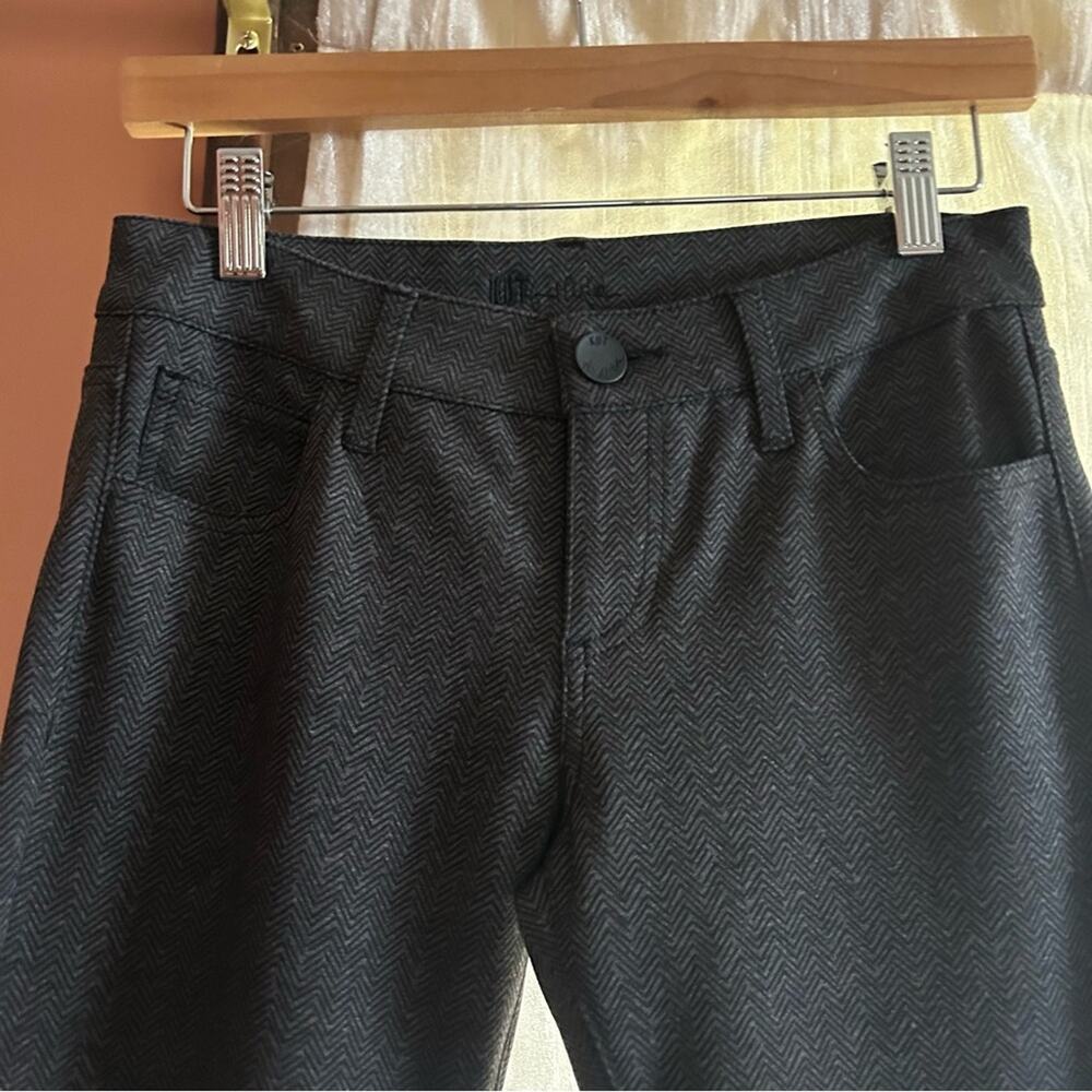 Kut from the Kloth Ponte Knit Skinny Ankle Pants Herringbone Gray NEW Size 2